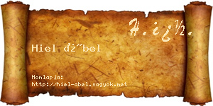 Hiel Ábel névjegykártya