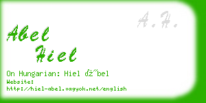abel hiel business card